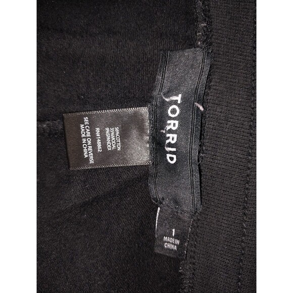 Torrid Pull On Ultra Soft Fleece Black Mid Rise Pant 1X - Picture 5 of 6
